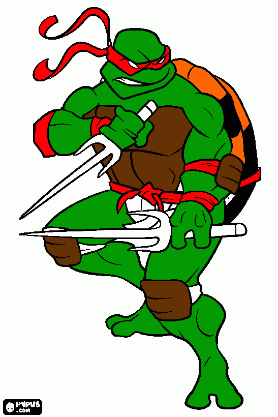 raf ninja turtles coloring pages - photo #1