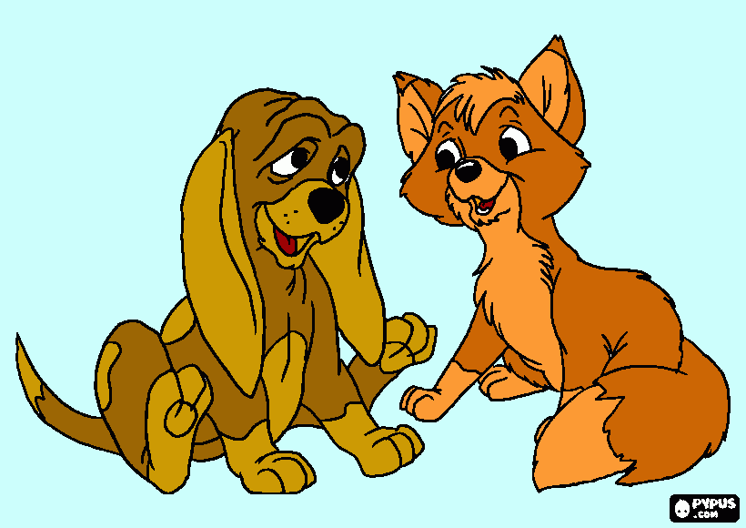 todd and copper coloring page