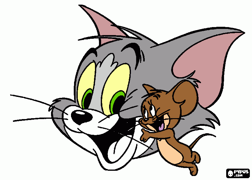 tom and jerry coloring page