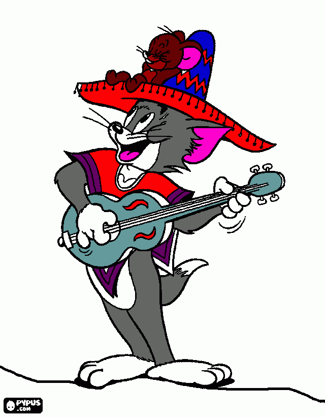 Tom N Jerry coloring page