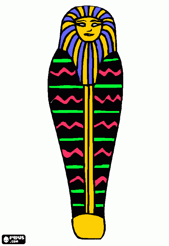 Tomb of mummy coloring page