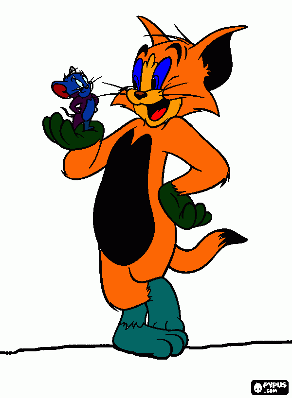 tomjerry coloring page
