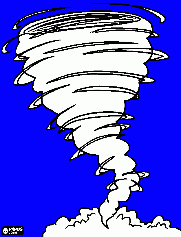 tornado coloring page