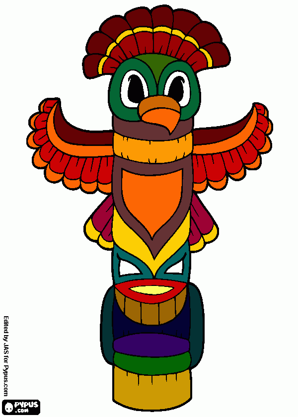 Totem Pole coloring page