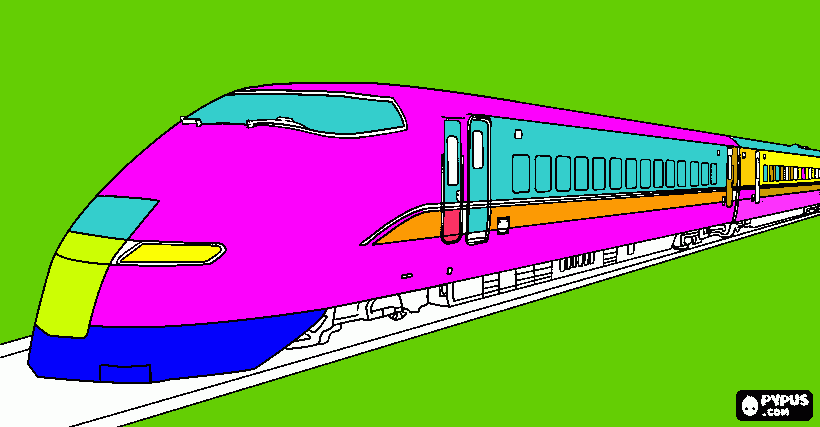 Train Drawing coloring page