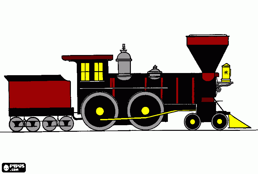 train coloring page