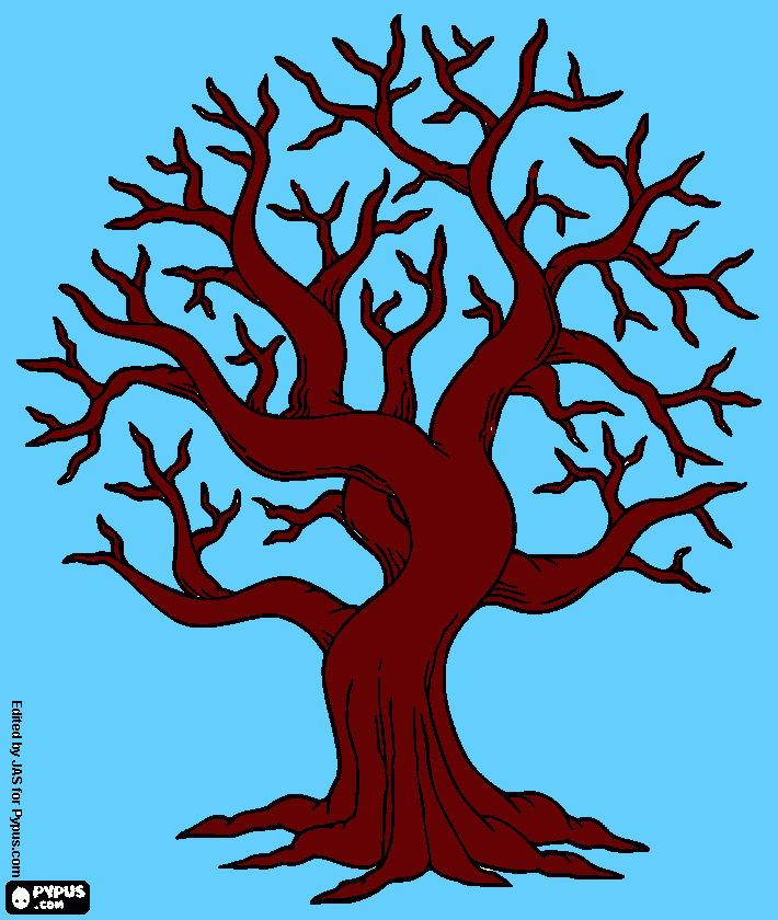 tree for baby shower coloring page