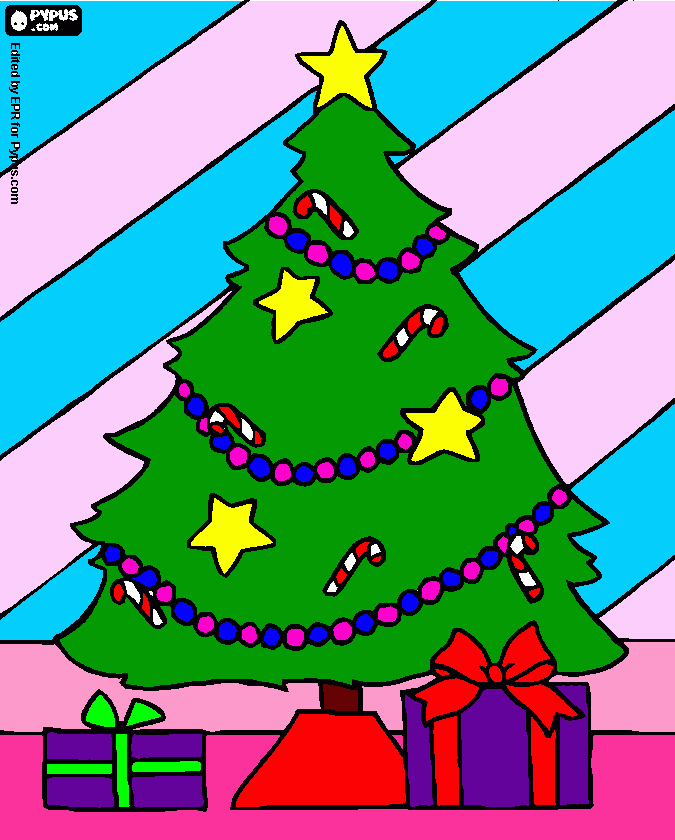 tree ofchristmas coloring page