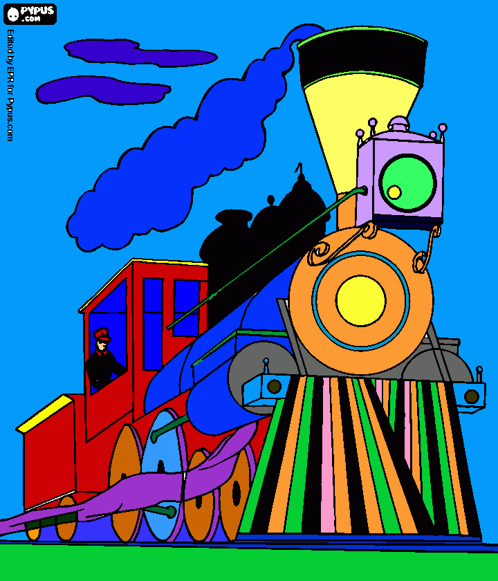 trein coloring page