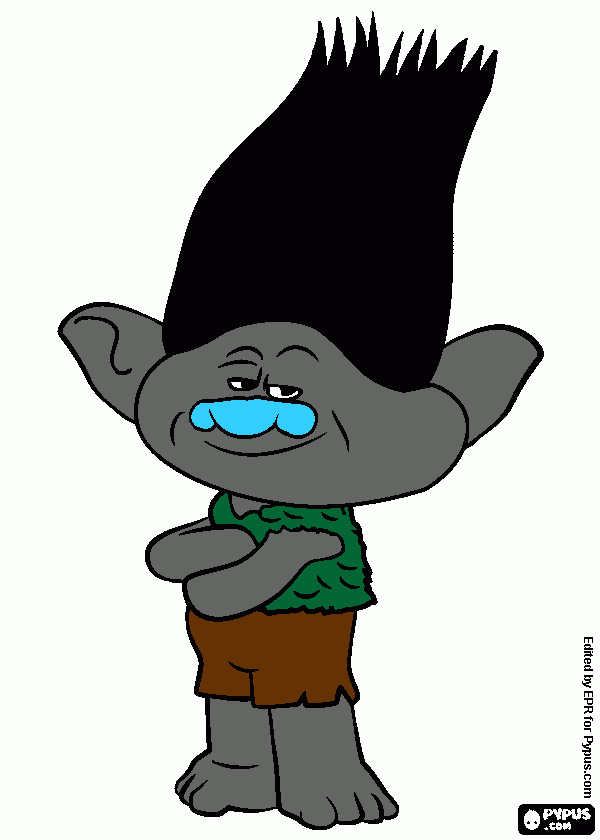 trolls Branch coloring page