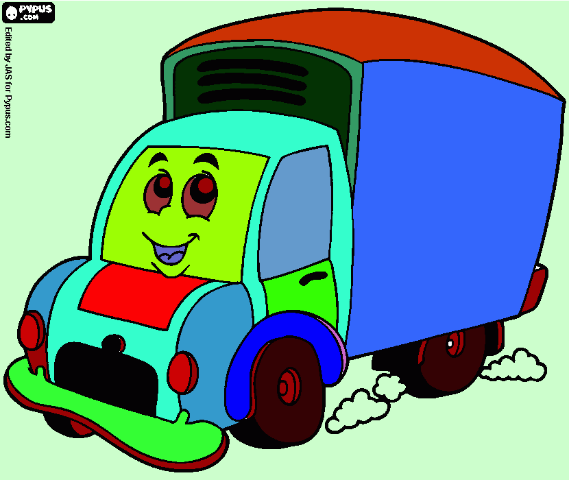 Truck drawing coloring page
