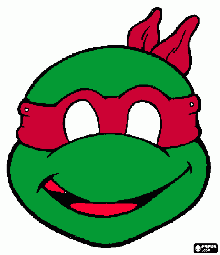 turtle mask 1 coloring page