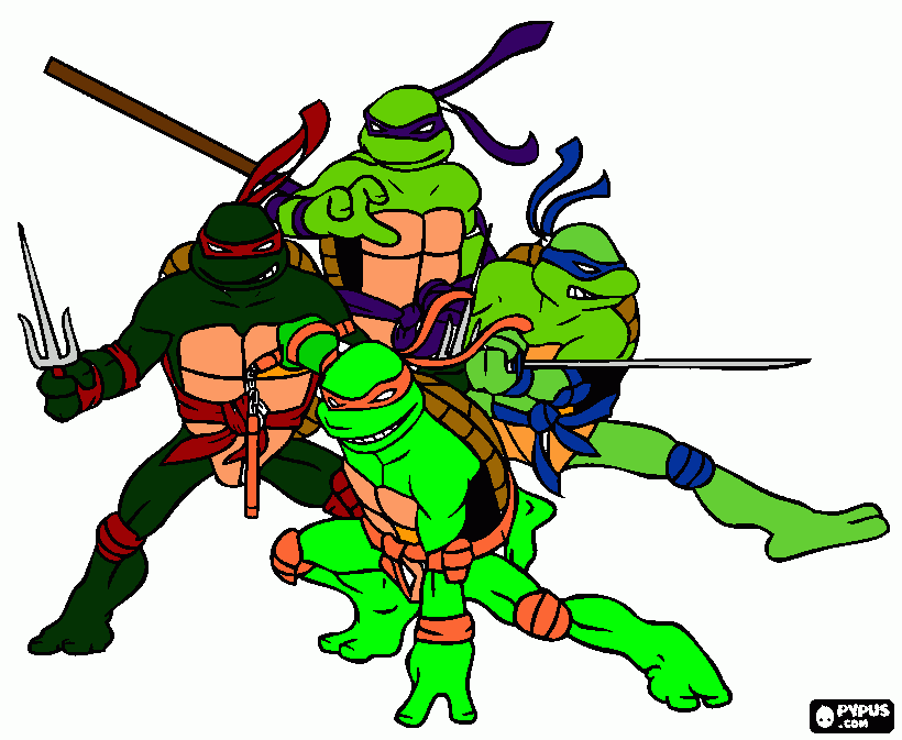 turtle ninja coloring page