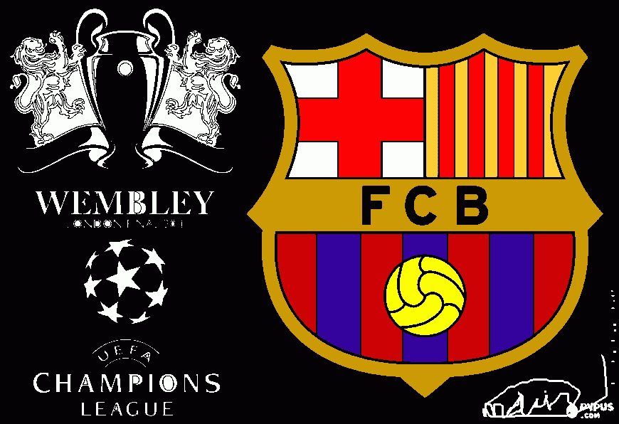 UEFA BARCA coloring page