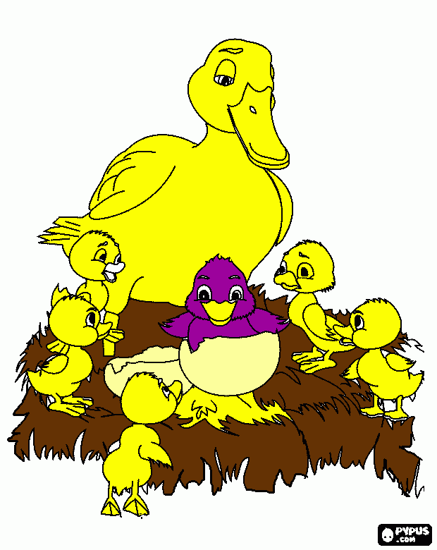 ugly duckling 12 coloring page