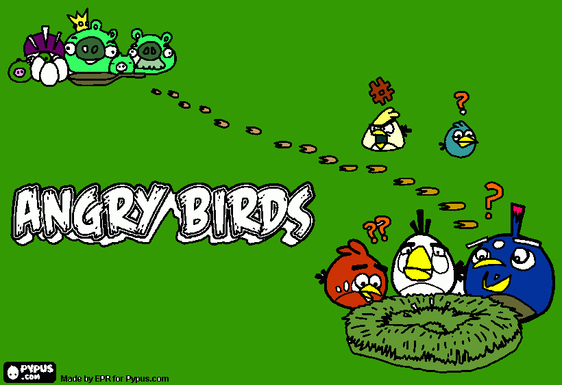 Un coloriage de cochons d'Angry Birds! coloring page