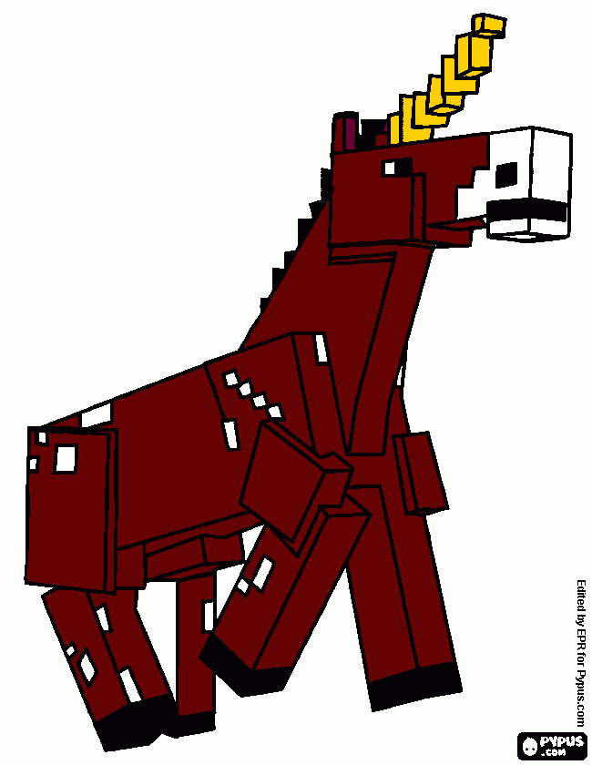 Unicorn From Minecraft coloring page