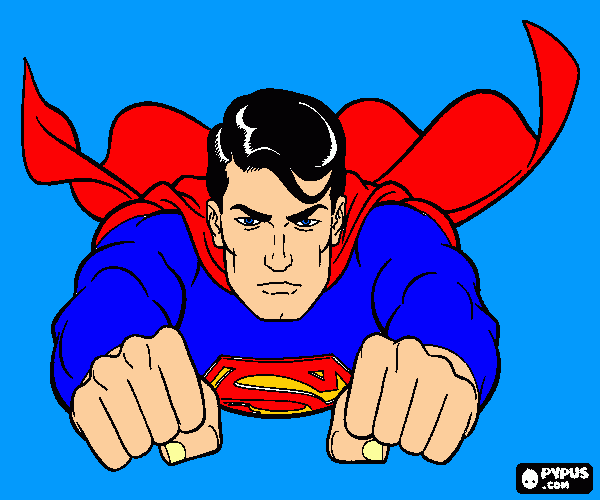 Up in the ski! Its a bird, its a plane, its superman! coloring page