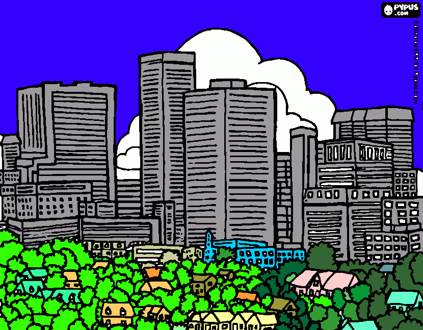 urban coloring page