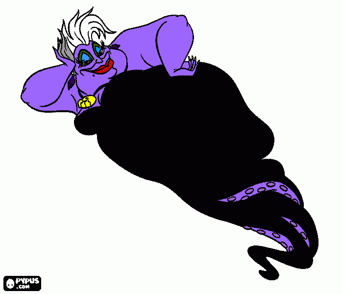 Ursula The Sexy Witch  coloring page