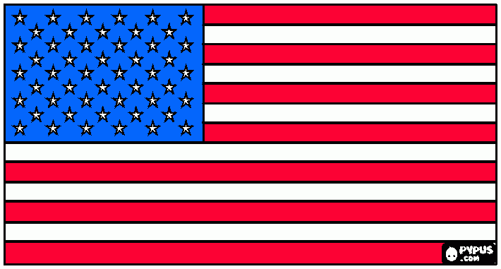 us flag coloring page