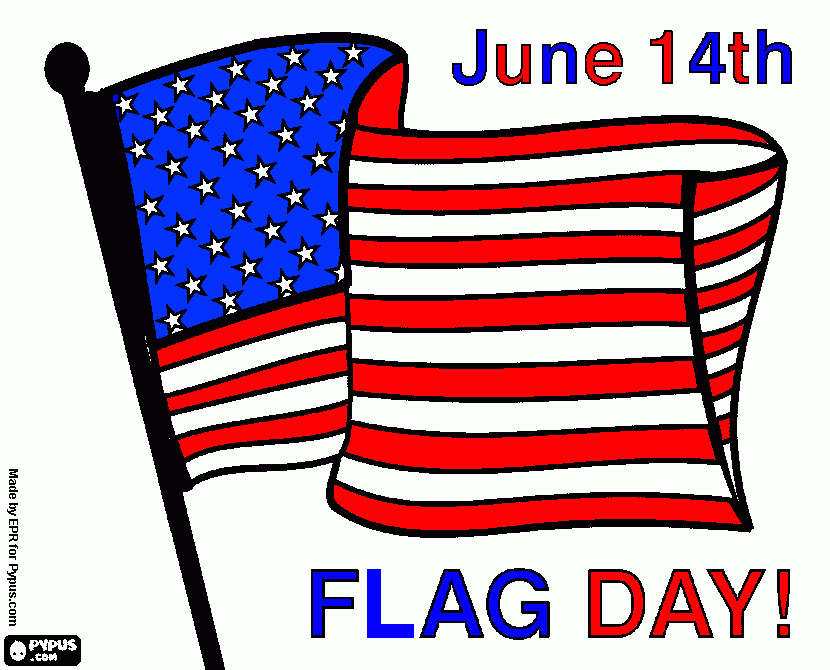 USA FLAG 2016 coloring page