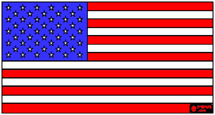 USA Flag coloring page