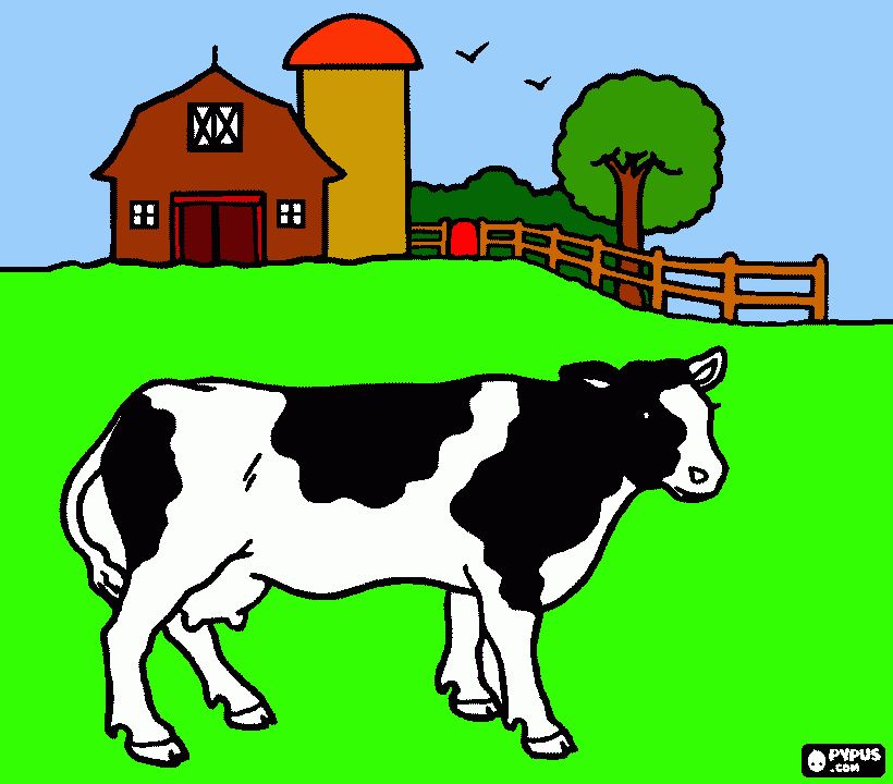 vaca mu coloring page