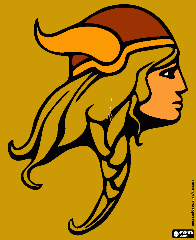 viking female warrior coloring page