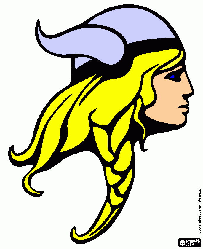 Viking woman coloring page