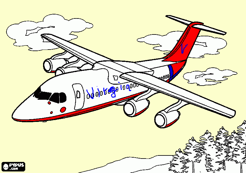 Virgin Atlantic coloring page