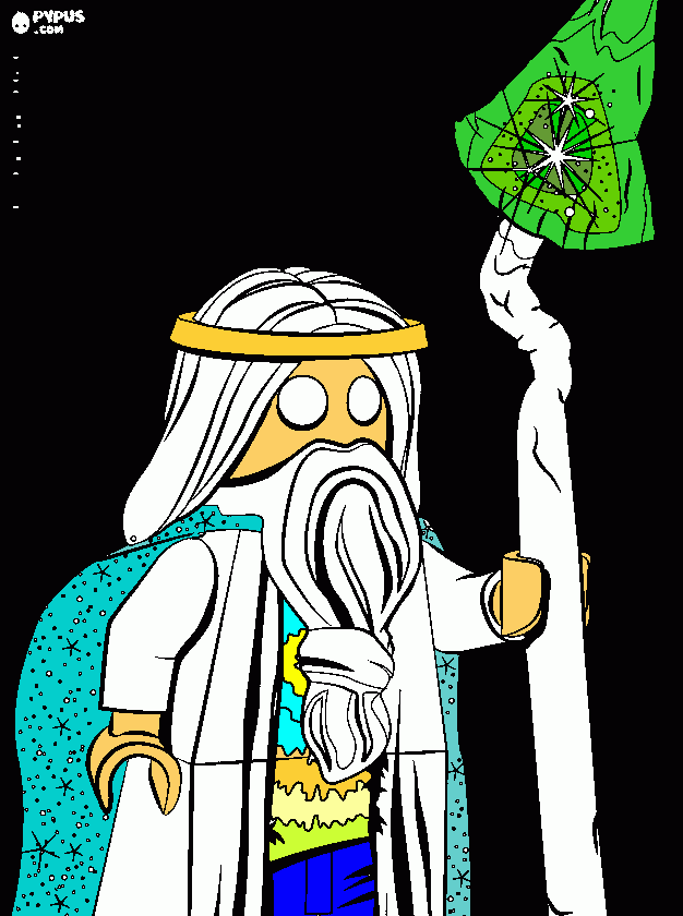 Vitruvius the old sorcerer coloring page