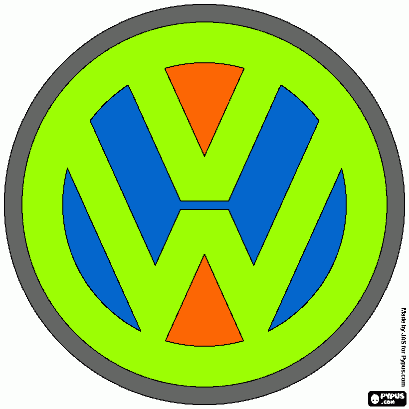 volkswagen logo coloring page