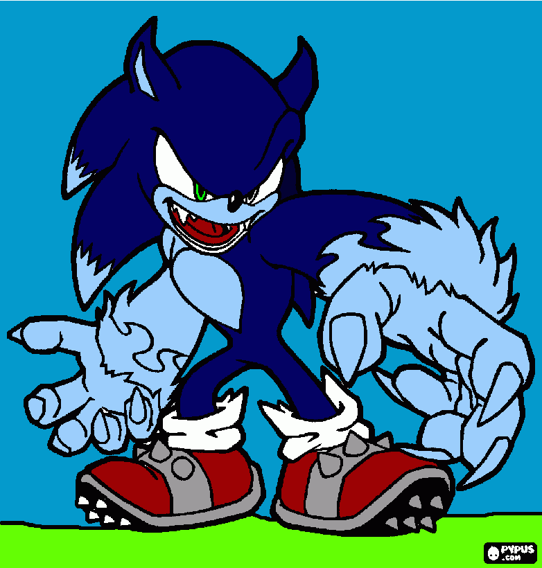 Wag Sonic coloring page