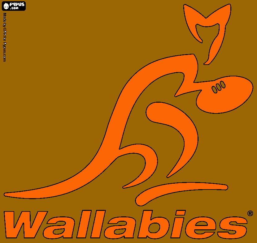 wallaby coloring page