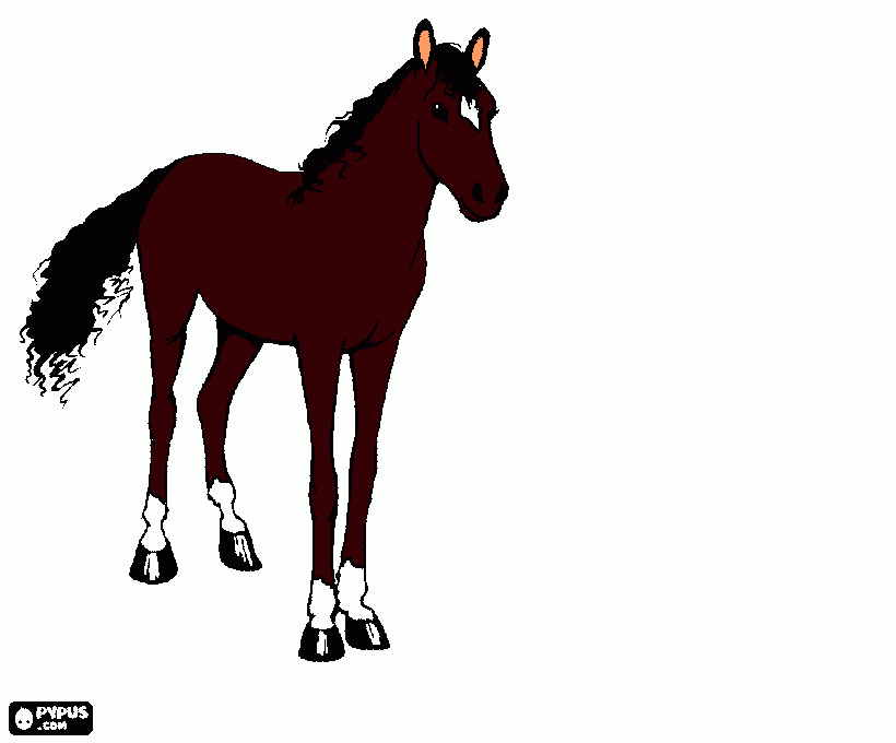 War horse coloring page