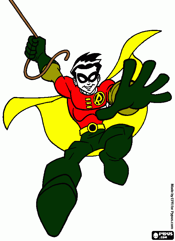 Watch out Batman! coloring page