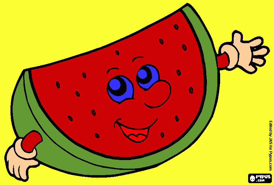 watermelpn coloring page