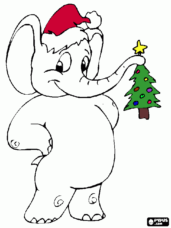 White Elephant coloring page