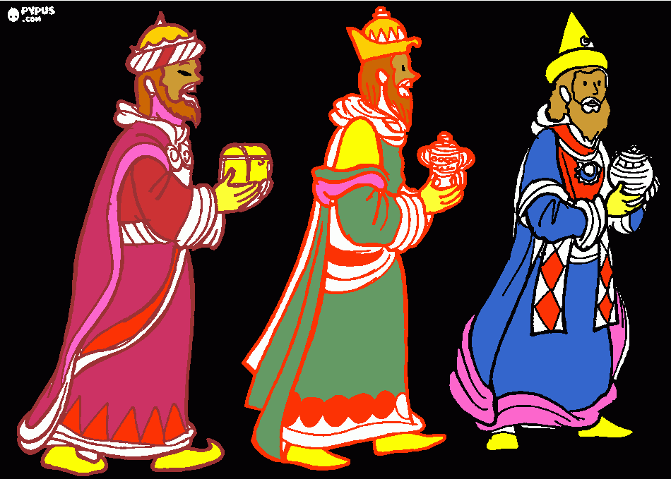William's three kings coloring page