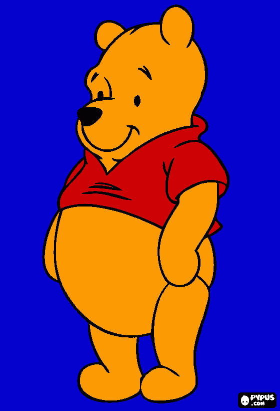 winnie th phoo coloring page