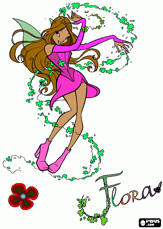 Winx Club Flora Charmix coloring page