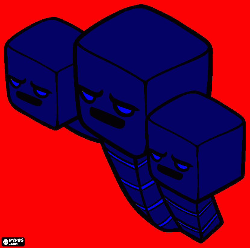wither boss coloring page