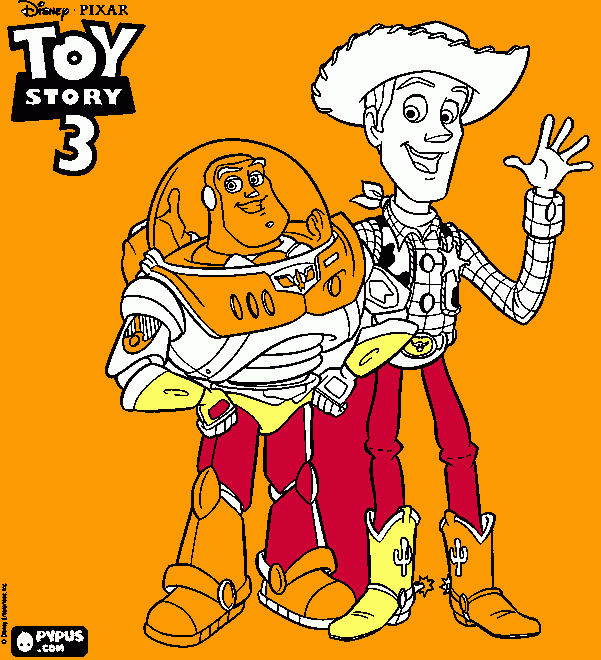 woodie buzz coloring page