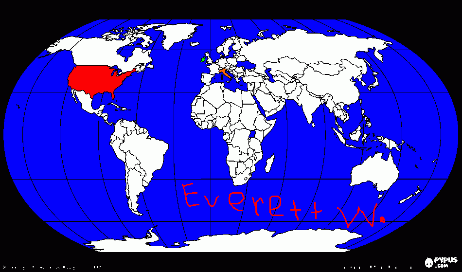 world map for music  coloring page