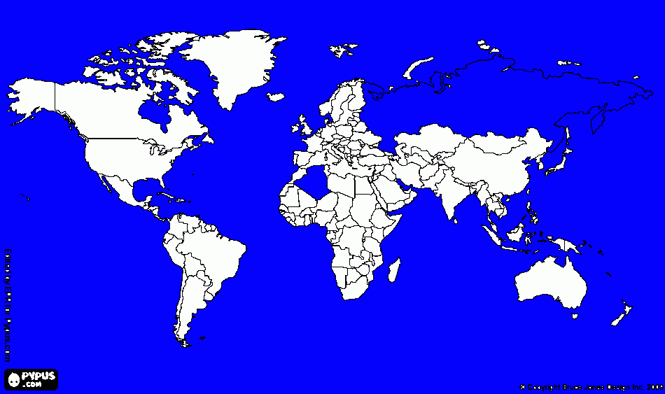 world map coloring page