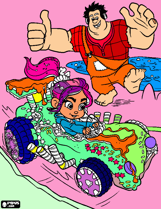 wreck it ralph picture coloring page