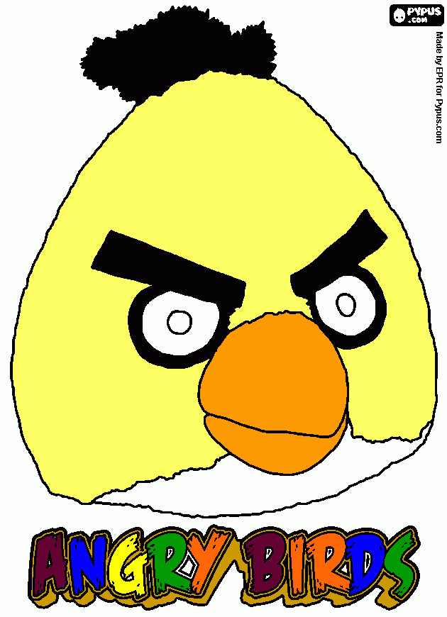 yellow bird coloring page