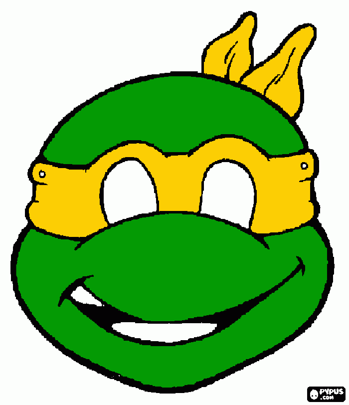 Yellow Ninja Turtle coloring page