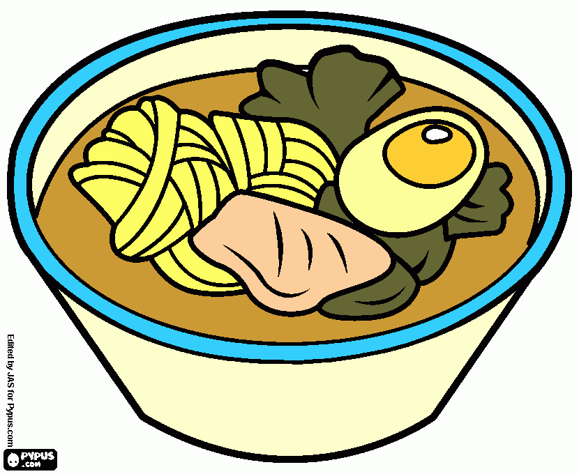 Your favourite Japanese dish coloring page